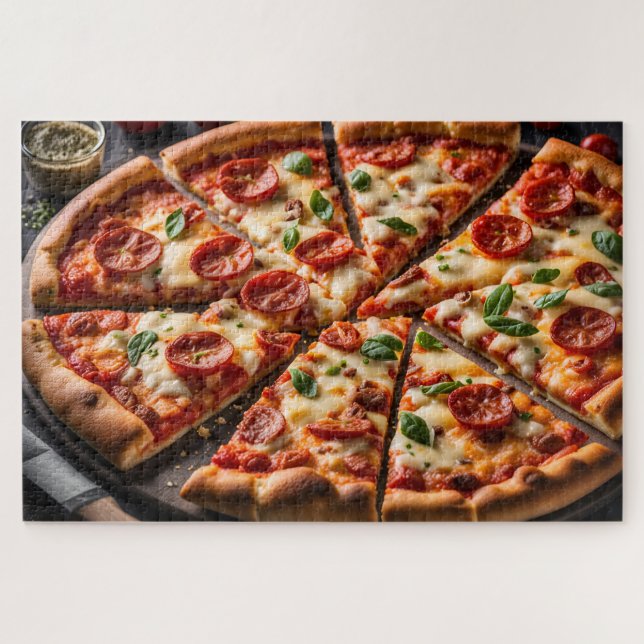 Pepperoni & Käse Pizza Puzzle (Horizontal)