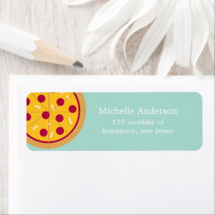 Pepperoni-Pizza-Adressen-Etiketten