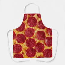 Pepperoni Pizza All-Over Print Schürze, Medium