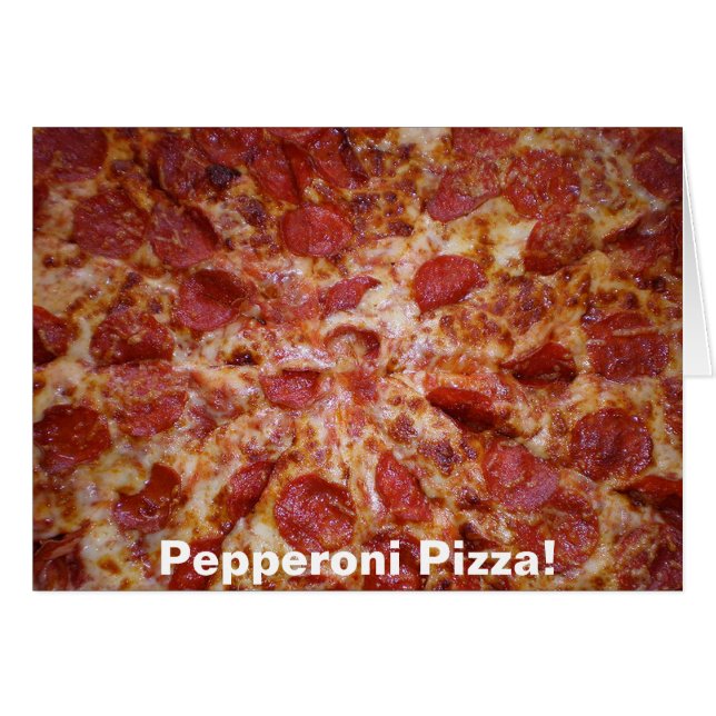 Pepperoni Pizza Card (Vorderseite (Horizontal))