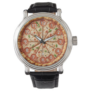 Pepperoni Pizza Clock - Es ist immer Pizza Time! Armbanduhr