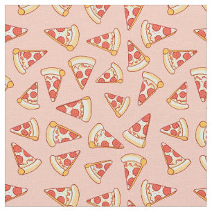 Pepperoni-Pizza, die Muster-Baumwollgewebe Stoff