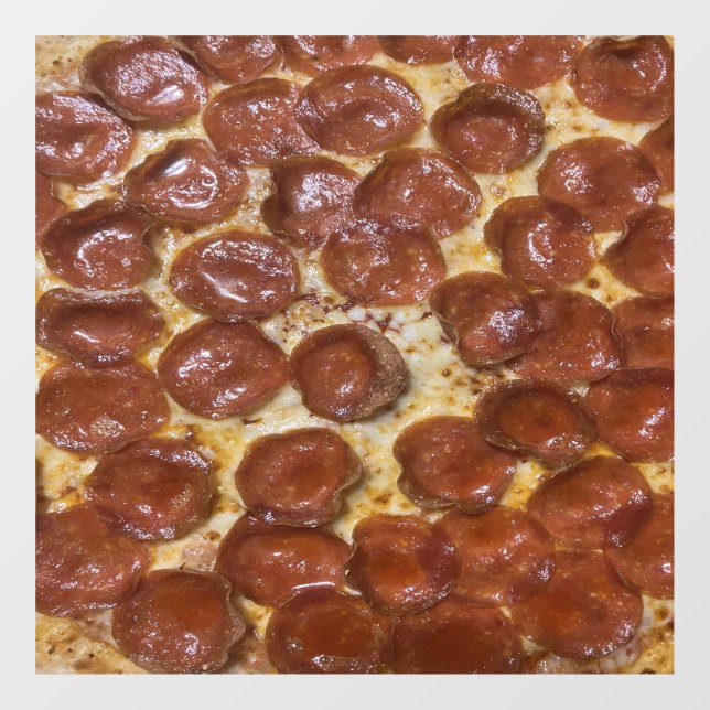 Pepperoni Pizza Fensteraufkleber (Blatt)