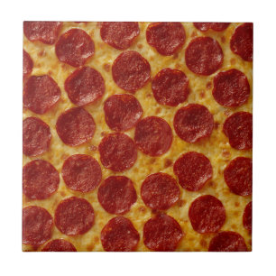 Pepperoni-Pizza Fliese