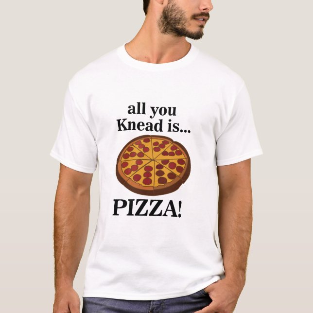 Pepperoni Pizza Food Funny T-Shirt (Vorderseite)