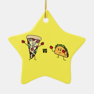 Pepperoni-Pizza GEGEN Taco: Mexikaner gegen Keramikornament