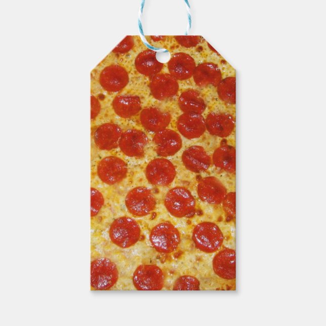 Pepperoni Pizza Geschenkanhänger (Vorderseite)