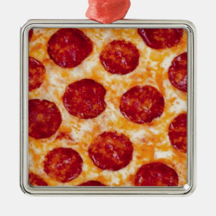 Pepperoni Pizza Hot und Yummy! Ornament Aus Metall