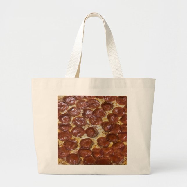 Pepperoni Pizza Jumbo Stoffbeutel (Vorne)