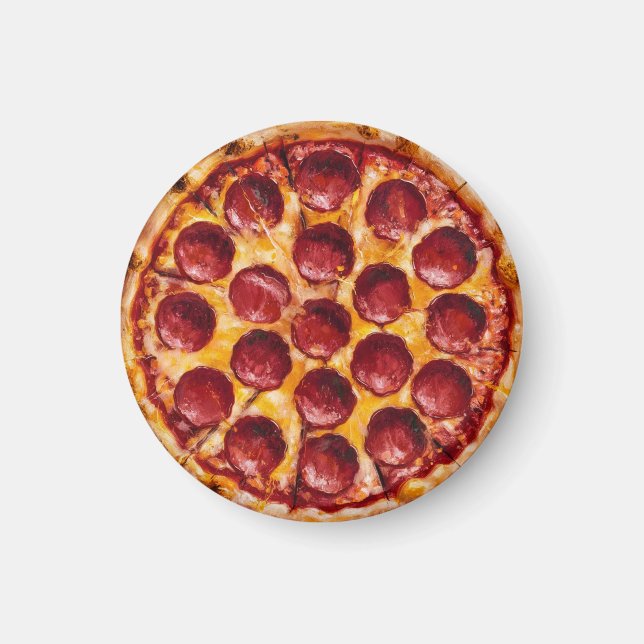 Pepperoni-Pizza Magnet (Vorne)