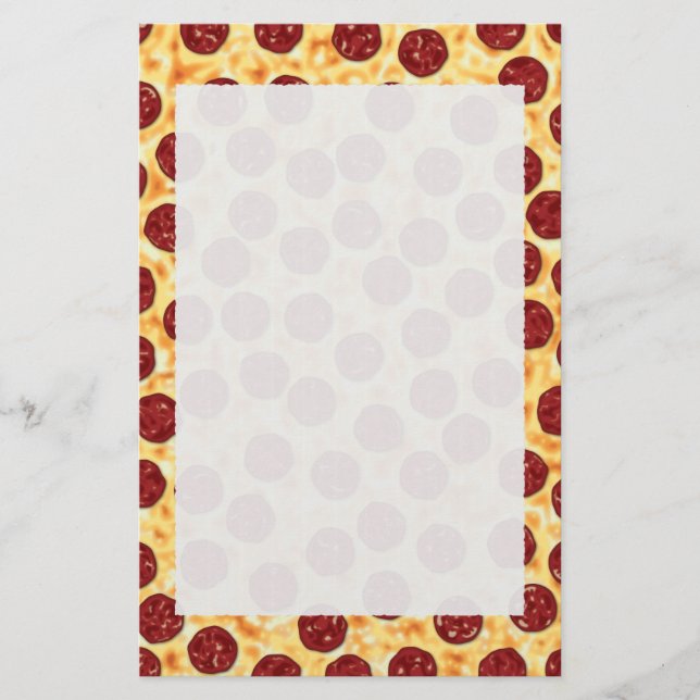 Pepperoni-Pizza-Muster Briefpapier (Vorderseite)