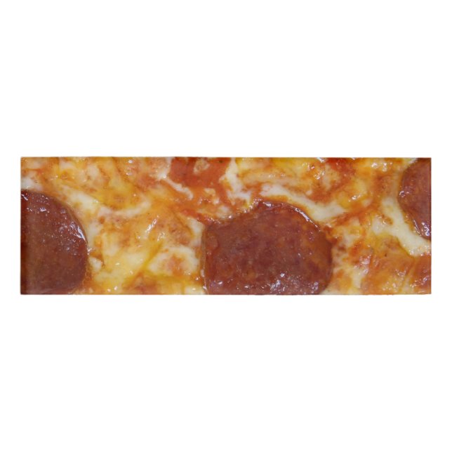 Pepperoni-Pizza Namenschild (Vorderseite)