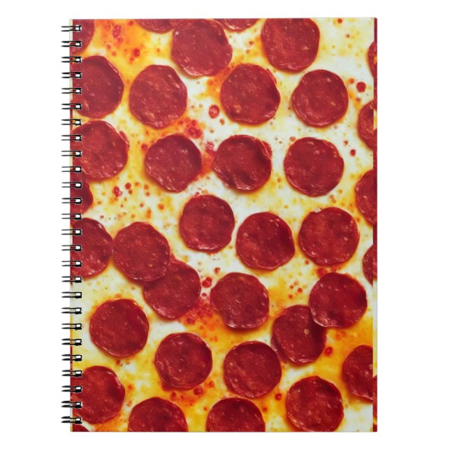 Pepperoni Pizza Notebook Notizblock (Vorderseite)