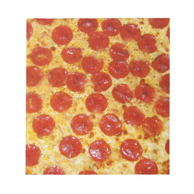 Pepperoni Pizza Notizblock (Vorderseite)