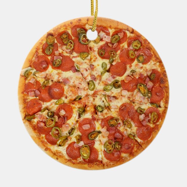 Pepperoni Pizza Ornament Junk Food (Vorne)