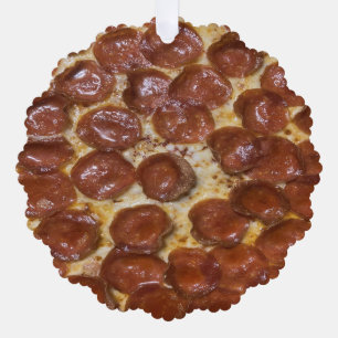 Pepperoni Pizza Ornament Karte