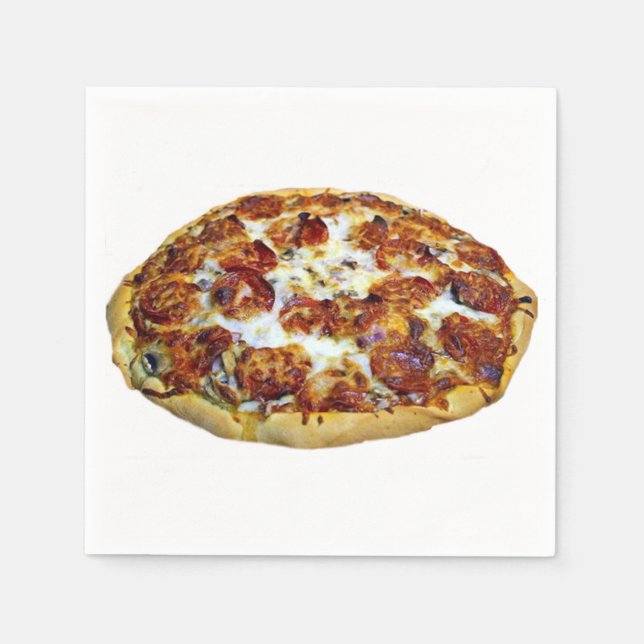 "Pepperoni Pizza" Papierservietten (Vorderseite)