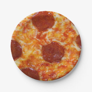 Pepperoni-Pizza Pappteller