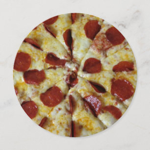 Pepperoni Pizza Party Geburtstag Einladung