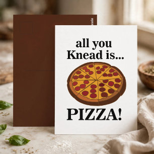 Pepperoni-Pizza-Party Lustig Postkarte