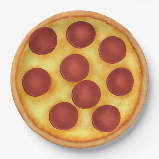 Pepperoni Pizza Party Pappteller