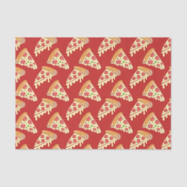 Pepperoni Pizza Party Seidenpapier (Vorderseite)