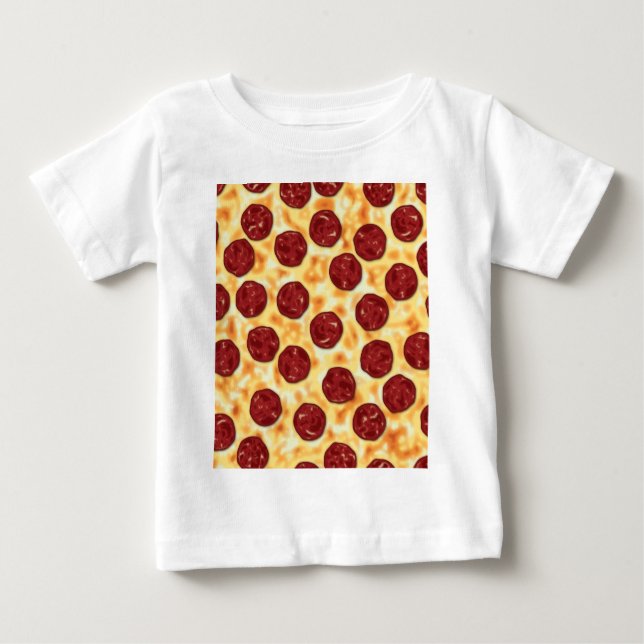 Pepperoni Pizza Pattern Baby T-shirt (Vorderseite)