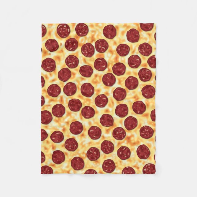 Pepperoni Pizza Pattern Fleecedecke (Vorderseite)