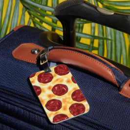 Pepperoni Pizza Pattern Gepäckanhänger