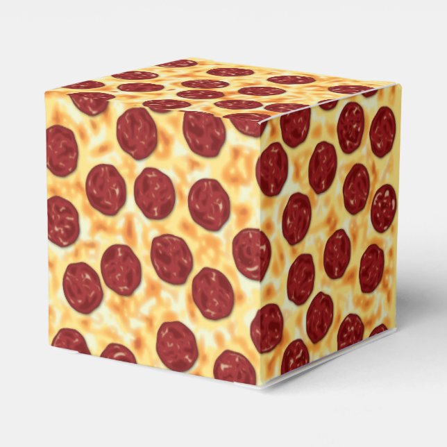 Pepperoni Pizza Pattern Geschenkschachtel (Rückseite)