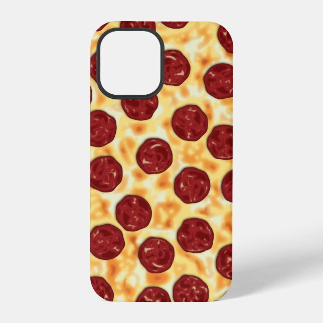 Pepperoni Pizza Pattern iPhone Hülle (Rückseite)
