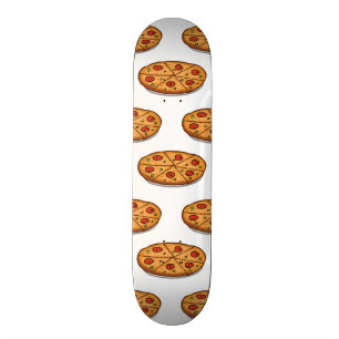 Pepperoni Pizza Pattern, italienisches Essen Skateboard