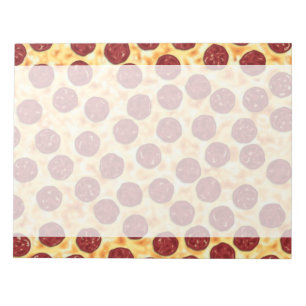 Pepperoni Pizza Pattern Notizblock