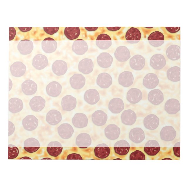 Pepperoni Pizza Pattern Notizblock (Vorderseite)