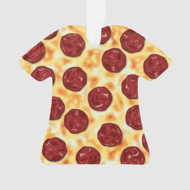 Pepperoni Pizza Pattern Ornament (Vorderseite)