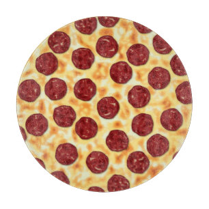 Pepperoni Pizza Pattern Schneidebrett