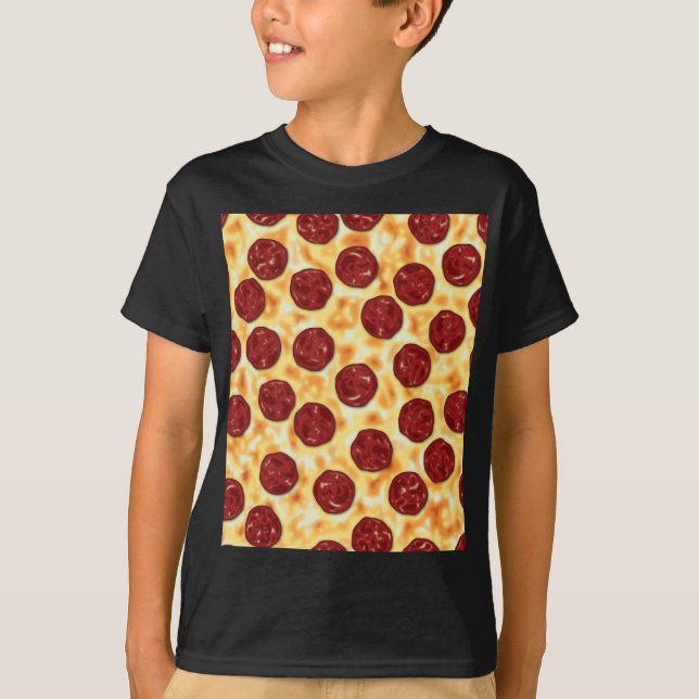 Pepperoni Pizza Pattern T-Shirt (Vorderseite)