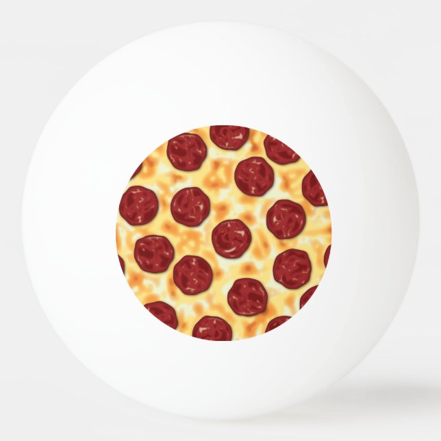 Pepperoni Pizza Pattern Tischtennisball (Vorderseite)