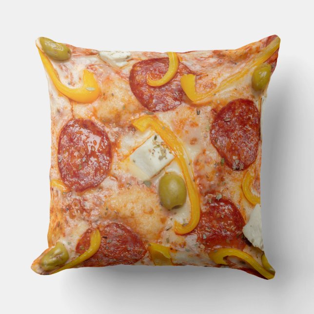 Pepperoni Pizza pillow Kissen (Vorderseite)