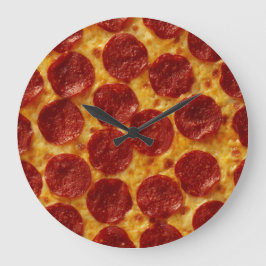 PEPPERONI PIZZA PLUS 3 GROßE WANDUHR