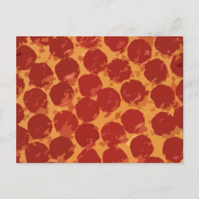 Pepperoni Pizza Postkarte (Vorderseite)