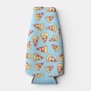 Pepperoni-Pizza-Scheibe, die das Muster-Getränk Flaschenkühler