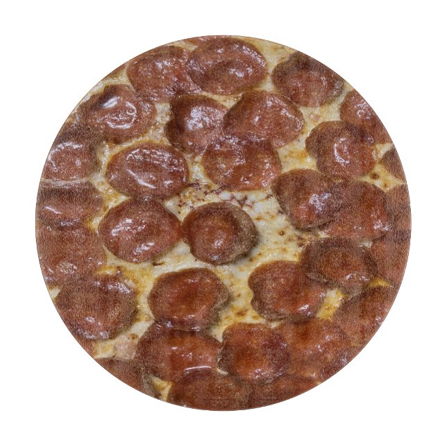 Pepperoni Pizza Schneidebrett (Vorderseite)