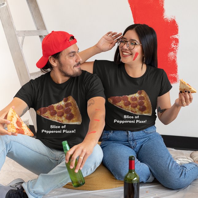 Pepperoni Pizza Slice Dark Shirt (Pepperoni Pizza Slice Dark Shirt)