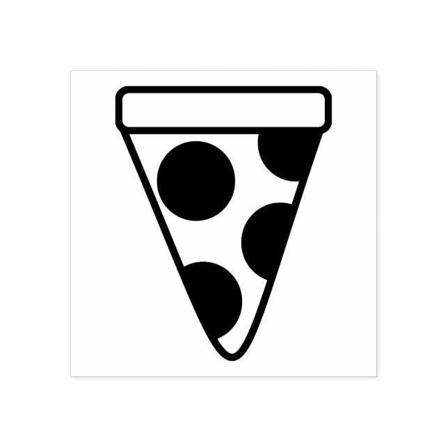 Pepperoni Pizza Slice Gummistempel (Prägung)