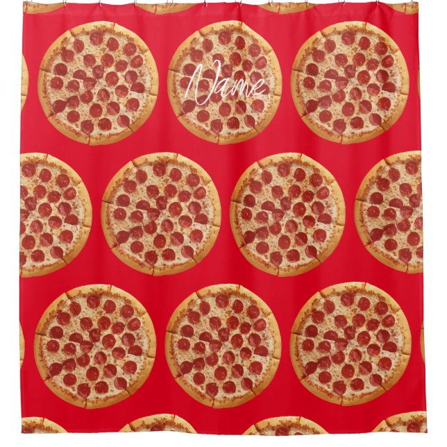 Pepperoni Pizza Thunder_Cove Duschvorhang (Vorderseite)