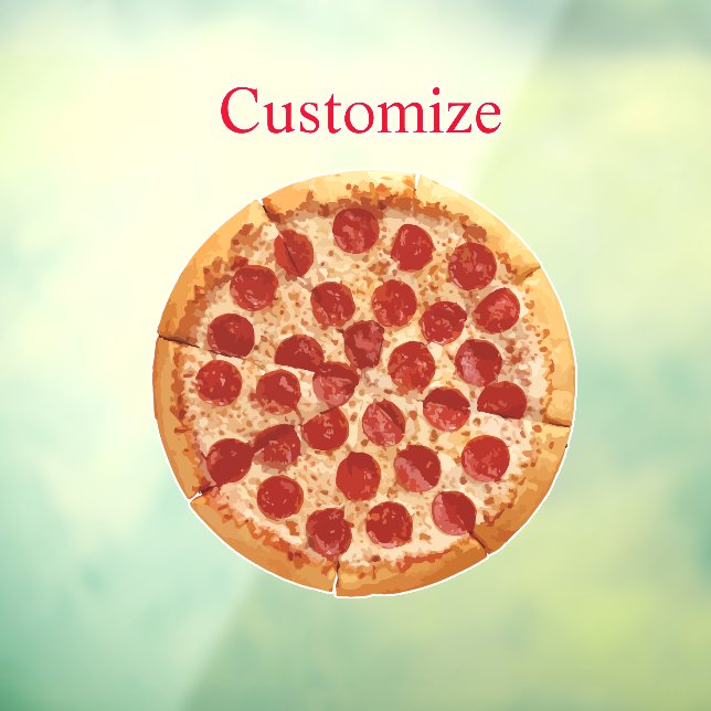 Pepperoni Pizza Thunder_Cove Fensteraufkleber (Blatt 3)