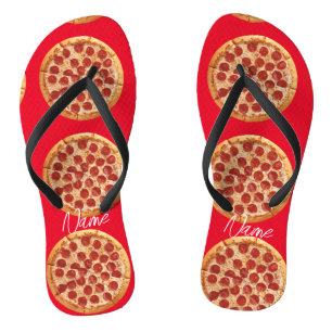 Pepperoni Pizza Thunder_Cove Flip Flops