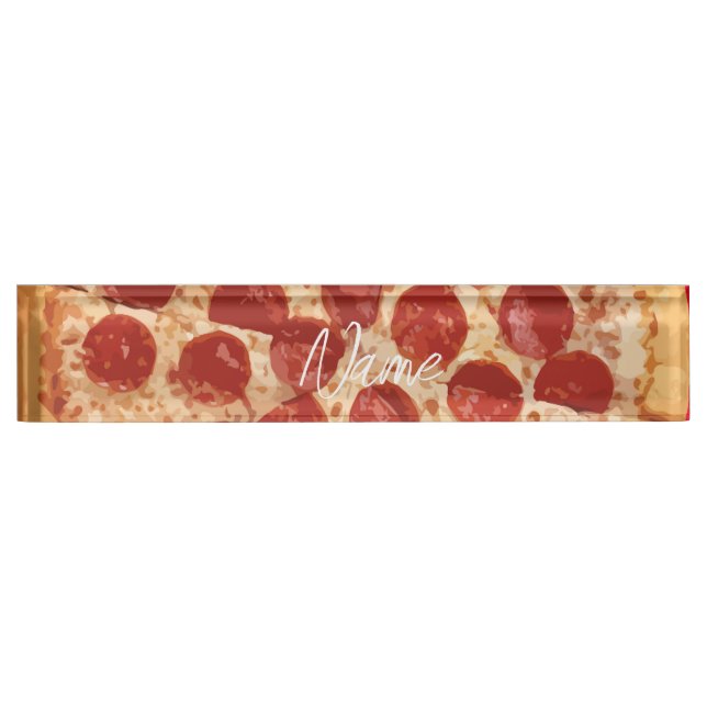 Pepperoni Pizza Thunder_Cove Namensplakette (Vorderseite)