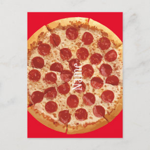 Pepperoni Pizza Thunder_Cove Postkarte